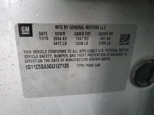 2016 CHEVROLET MALIBU LIM - 1G11C5SA3GU127125