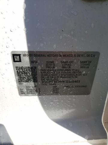 2019 CHEVROLET SILVERADO - 3GCPYBEH0KG305403