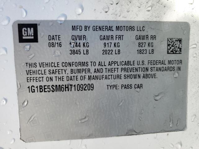 2017 CHEVROLET CRUZE LT 1G1BE5SM6H7109209
