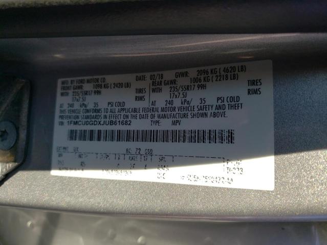 2018 FORD ESCAPE SE - 1FMCU0GDXJUB61682