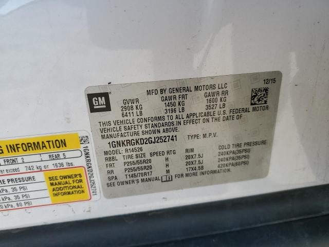 2016 CHEVROLET TRAVERSE L - 1GNKRGKD2GJ252741