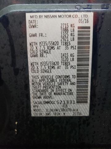 2016 INFINITI QX60 - 5N1AL0MM0GC521331