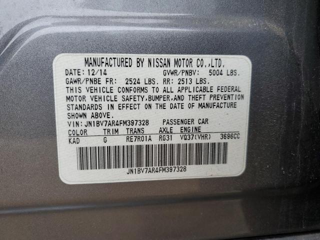 2015 INFINITI Q50 BASE - JN1BV7AR4FM397328