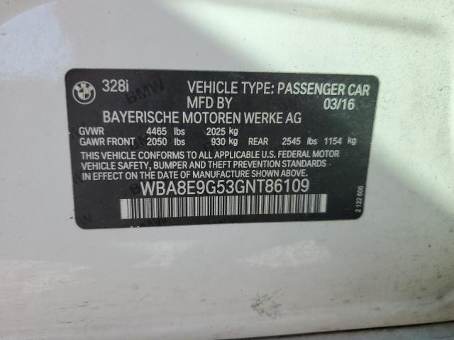 2016 BMW 328 I SULE - WBA8E9G53GNT86109