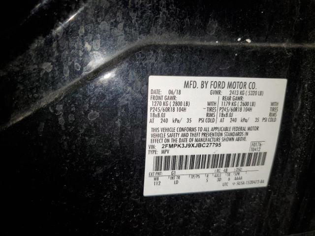 2018 FORD EDGE SEL - 2FMPK3J9XJBC27795