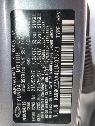 2020 HYUNDAI KONA SEL - KM8K22AA4LU497973