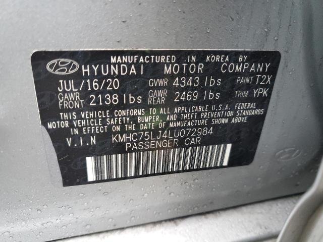 2020 HYUNDAI IONIQ SE KMHC75LJ4LU072984