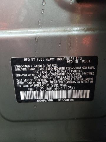 2015 SUBARU FORESTER 2 - JF2SJAWC6FH473250
