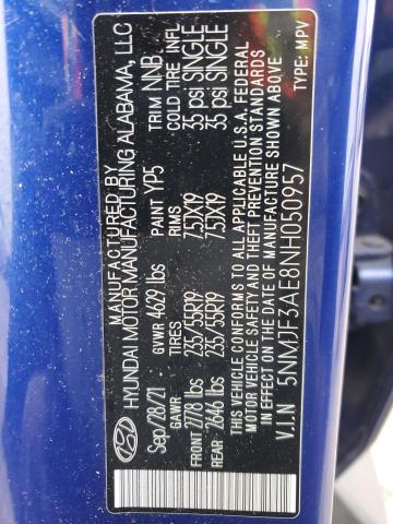2022 HYUNDAI TUCSON SEL - 5NMJF3AE8NH050957