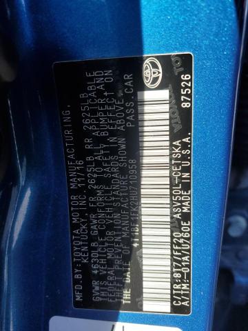 2017 TOYOTA CAMRY LE - 4T1BF1FK2HU710958