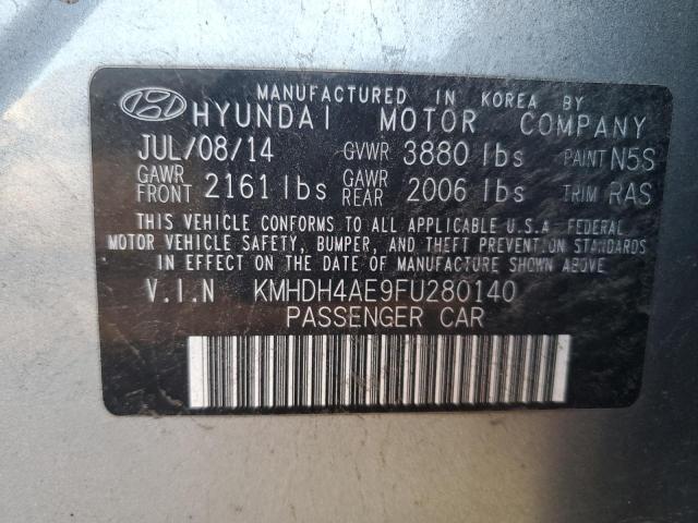2015 HYUNDAI ELANTRA SE KMHDH4AE9FU280140