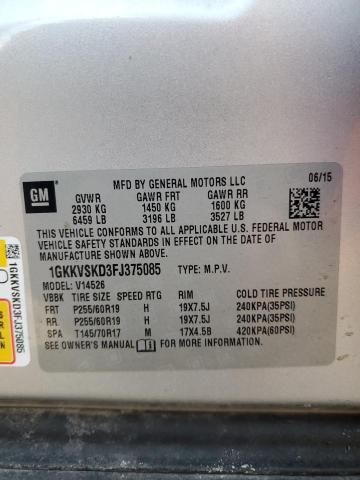 2015 GMC ACADIA SLT 1GKKVSKD3FJ375085