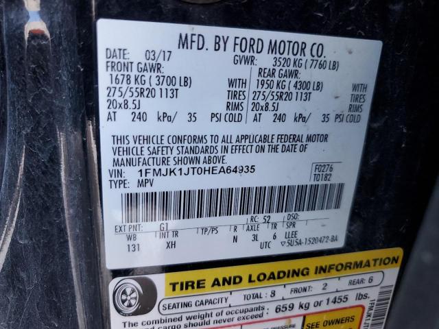 2017 FORD EXPEDITION - 1FMJK1JT0HEA64935