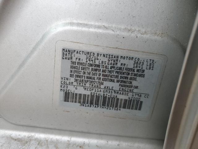 2017 NISSAN SENTRA S 3N1AB7AP7HY217584