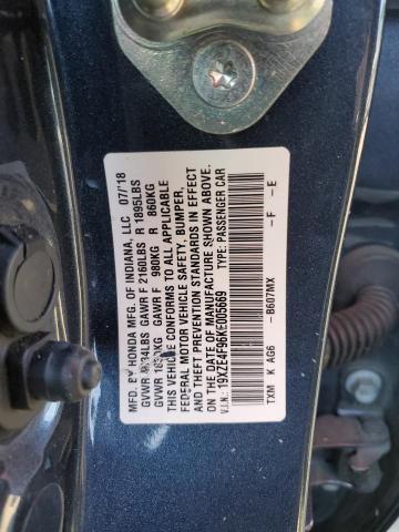 2019 HONDA INSIGHT TO 19XZE4F96KE005669