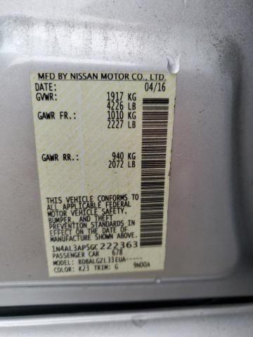 2016 NISSAN ALTIMA 2.5 - 1N4AL3AP5GC222363