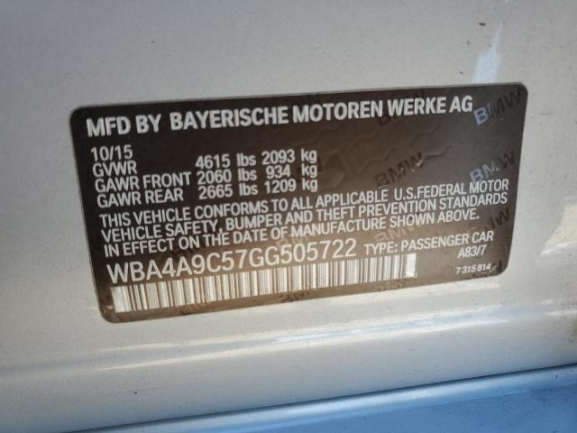 2016 BMW 428 I GRAN WBA4A9C57GG505722