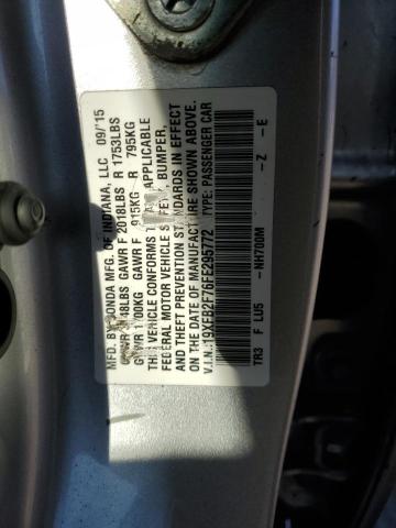 2015 HONDA CIVIC SE - 19XFB2F76FE295772