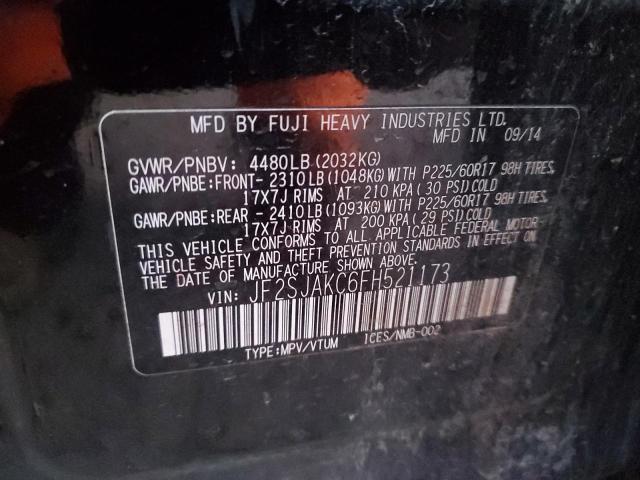 2015 SUBARU FORESTER 2 - JF2SJAKC6FH521173