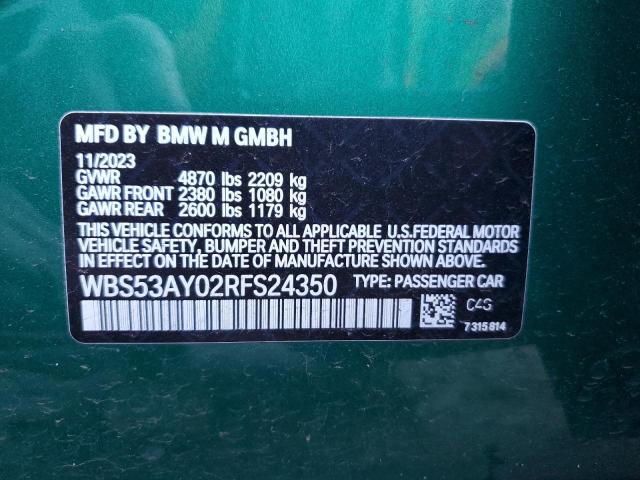 WBS53AY02RFS24350 2024 BMW M3