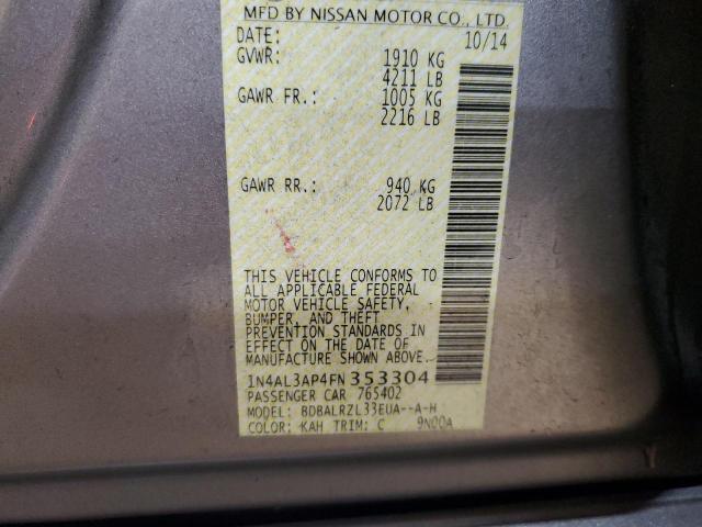 2015 NISSAN ALTIMA 2.5 - 1N4AL3AP4FN353304