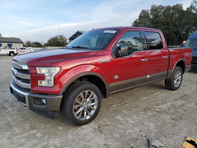 FORD F150 SUPER 2017 red  gas 1FTEW1EFXHFC50300 photo #1