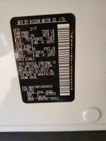 2017 NISSAN ARMADA SV - JN8AY2ND1H9008639