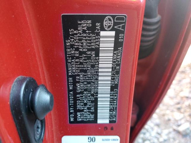 2015 TOYOTA COROLLA L - 2T1BURHE3FC399454