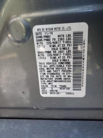 2017 NISSAN ROGUE S - JN8AT2MV0HW005306