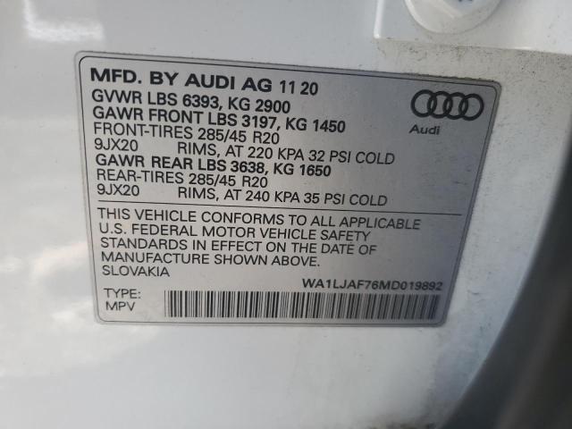 2021 AUDI Q7 PREMIUM - WA1LJAF76MD019892