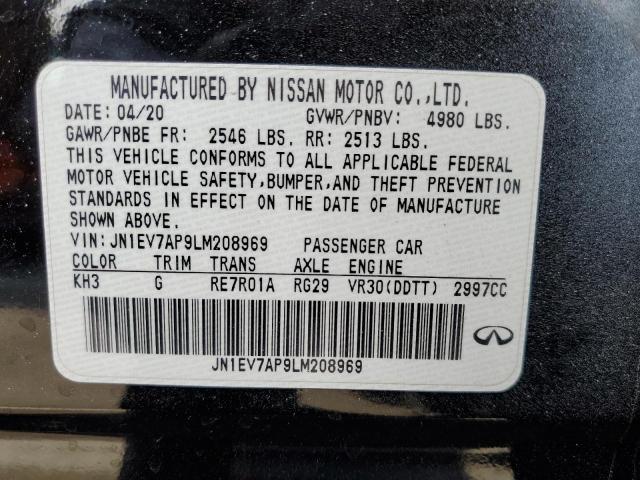 2020 INFINITI Q50 PURE JN1EV7AP9LM208969