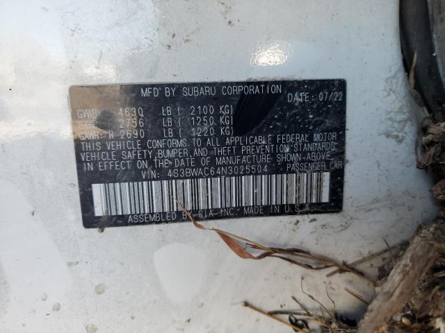 2022 SUBARU LEGACY PRE #3290250208