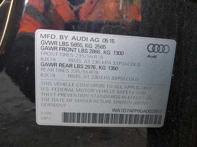 2016 AUDI Q5 PREMIUM - WA1D7AFP6GA002857