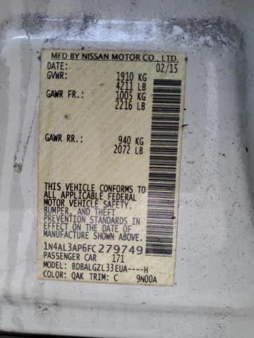 2015 NISSAN ALTIMA 2.5 1N4AL3AP6FC279749