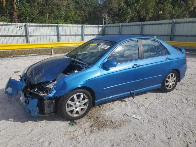 KIA SPECTRA LX 2006 blue  gas KNAFE121965242947 photo #1