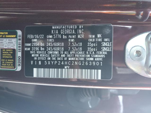 2022 KIA TELLURIDE - 5XYP24HC2NG263901