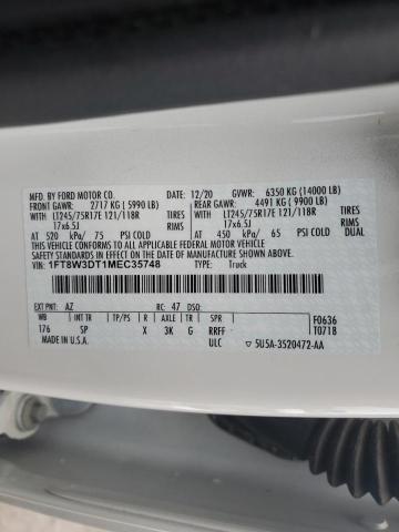 2021 FORD F350 SUPER - 1FT8W3DT1MEC35748