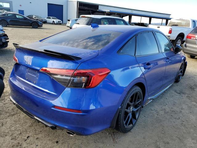 HONDA CIVIC SI 2022 blue  gas 2HGFE1E58NH476202 photo #4