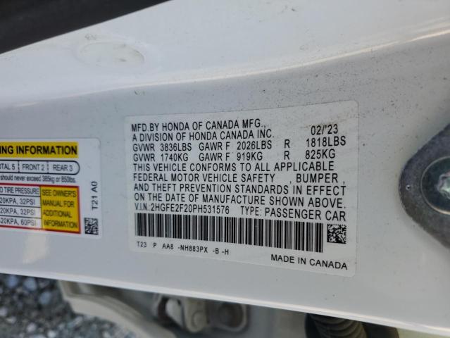 2023 HONDA CIVIC LX - 2HGFE2F20PH531576