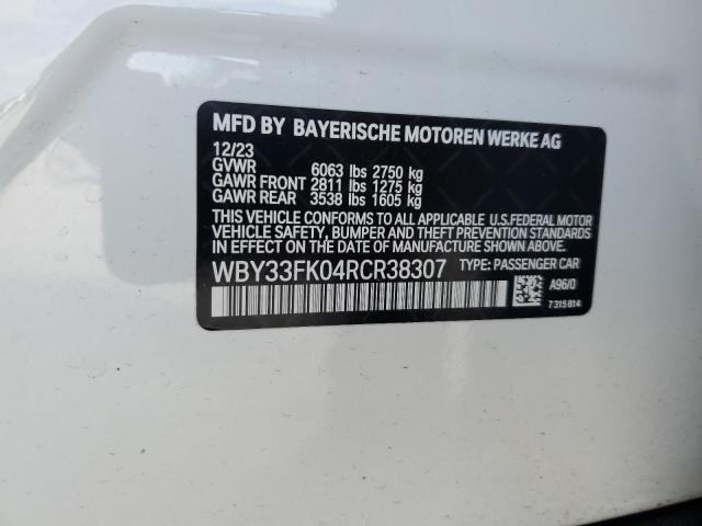 2024 BMW I5 EDRIVE WBY33FK04RCR38307