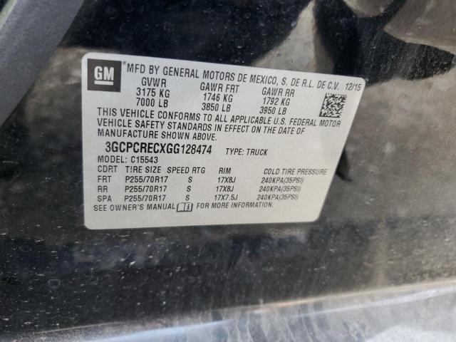 2016 CHEVROLET SILVERADO - 3GCPCRECXGG128474