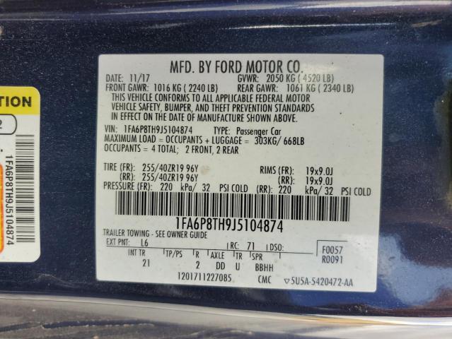 2018 FORD MUSTANG 1FA6P8TH9J5104874