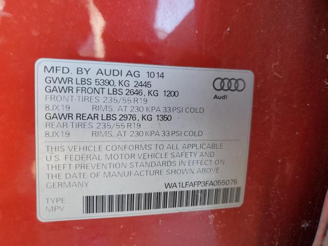 2015 AUDI Q5 PREMIUM WA1LFAFP3FA055075