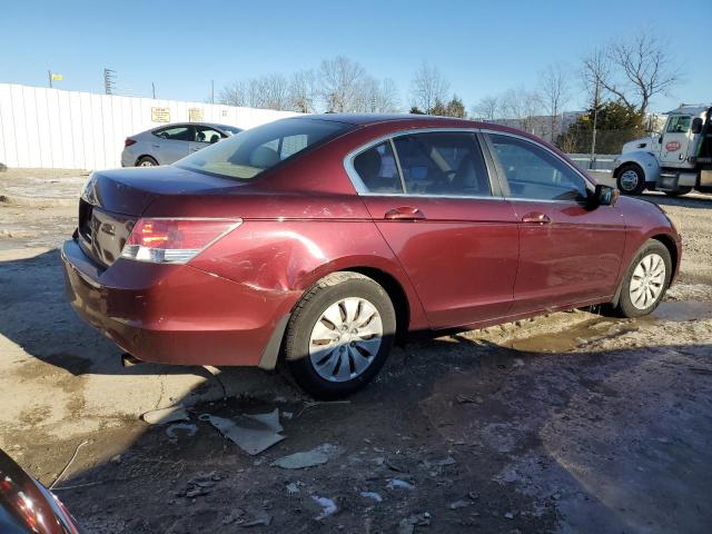 HONDA ACCORD LX 2009 maroon  gas 1HGCP26369A140696 photo #4