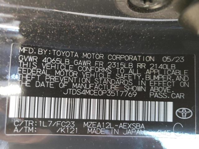 2023 TOYOTA COROLLA SE JTDS4MCE0P3517769