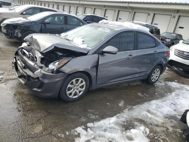 HYUNDAI ACCENT GLS 2014 gray sedan 4d gas KMHCT4AE9EU753852 photo #1