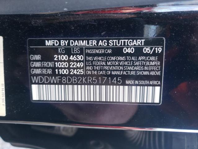 2019 MERCEDES-BENZ C 300 - WDDWF8DB2KR517145