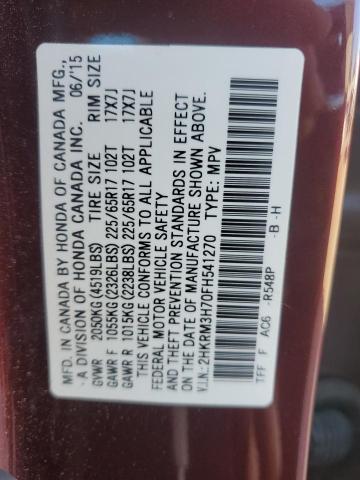 2015 HONDA CRV 2HKRM3H70FH541270