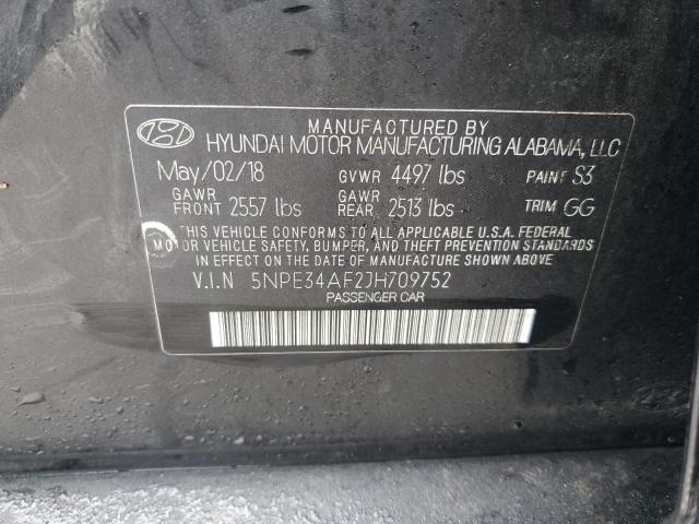 2018 HYUNDAI SONATA SPO 5NPE34AF2JH709752