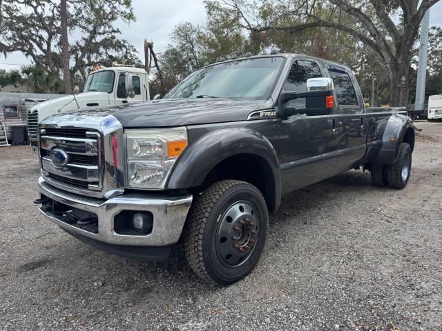 FORD F450 SUPER 2016 gray crew pic diesel 1FT8W4DT8GEA24900 photo #3